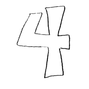 Number 4 Black And White Clipart