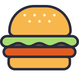 Burger Icon Outline Filled