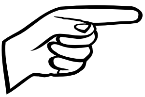 pointing finger clipart black and white - Clip Art Library
