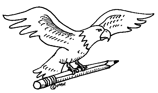 Black and white eagle clip art