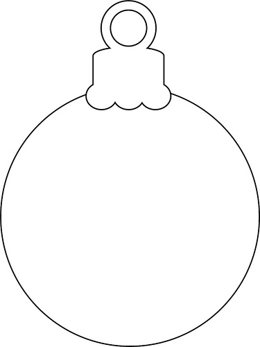 outline christmas ornament clipart - Clip Art Library