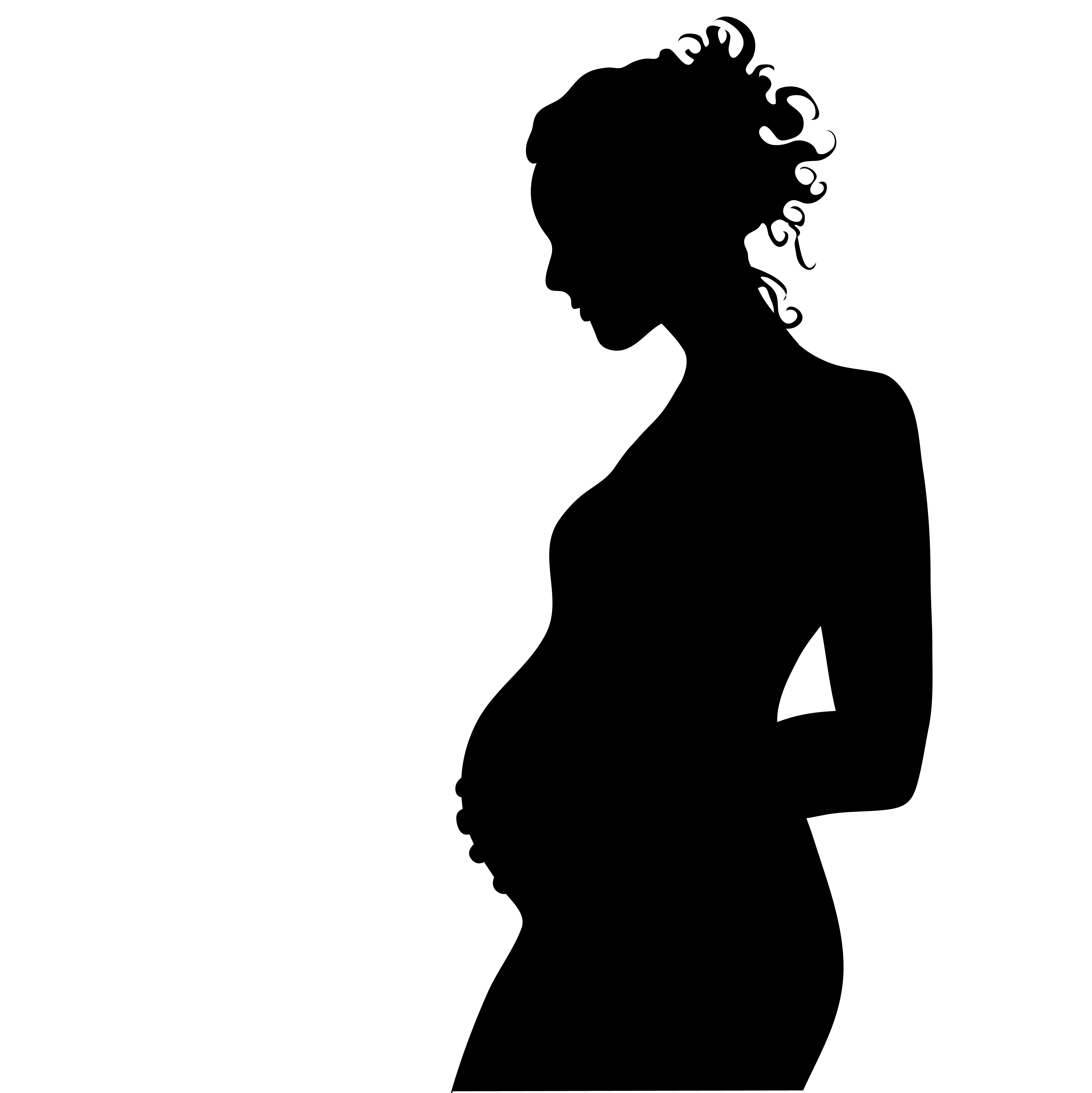 chic pregnant silhouette clip art