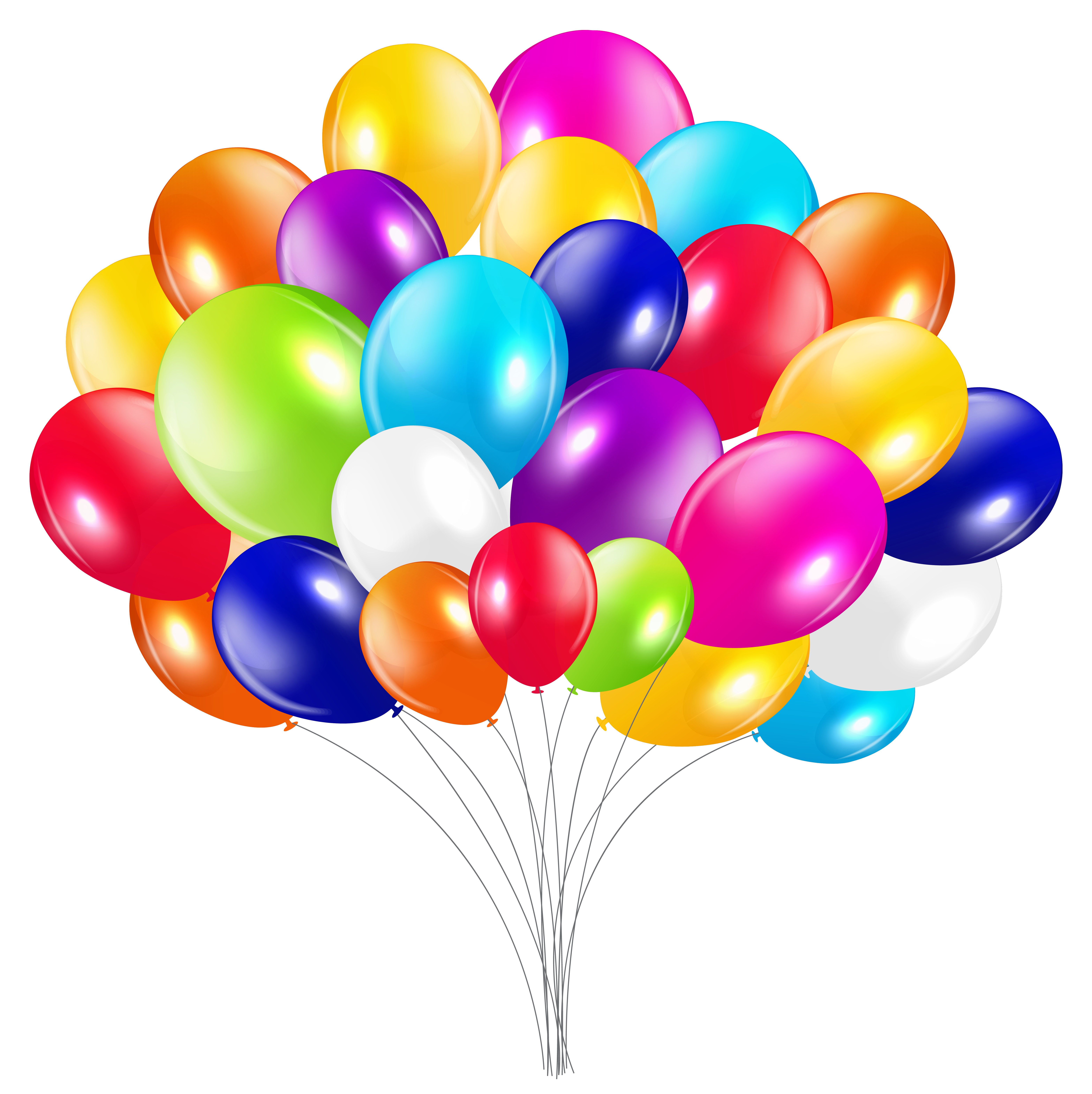 Bunch of Balloons PNG Clipart Image