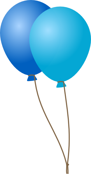 Emmas Blue Balloons Clip Art at Clker