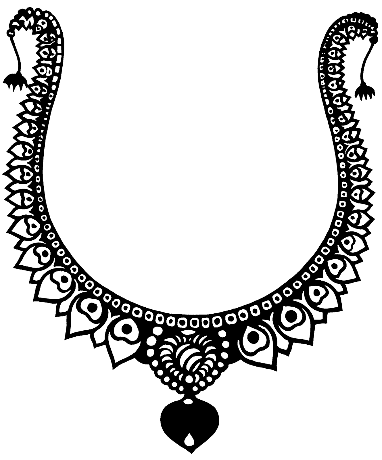 Jewellery clipart black and white