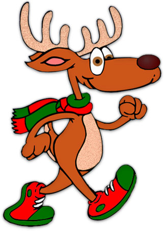 Christmas Santa And Reindeer Clipart