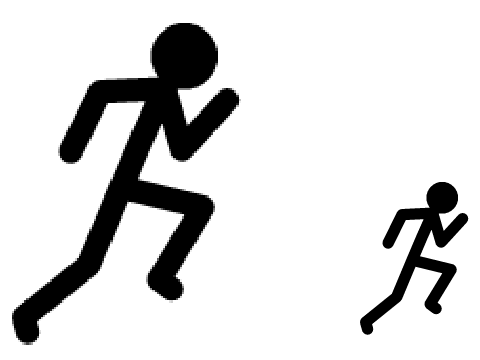 HD Red Stickman Silhouette Running PNG