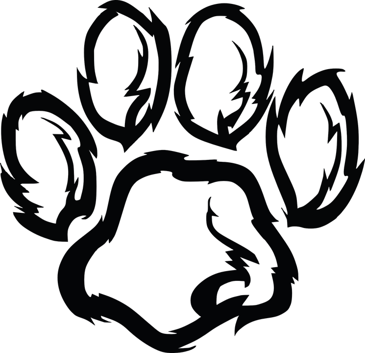 Gopher paw print clipart