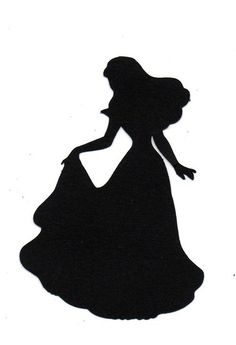 disney princess silhouette outline