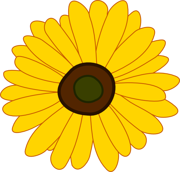 Sunflower cartoon clipart