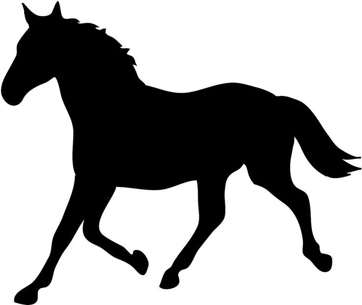 Running horse silhouette clip art free