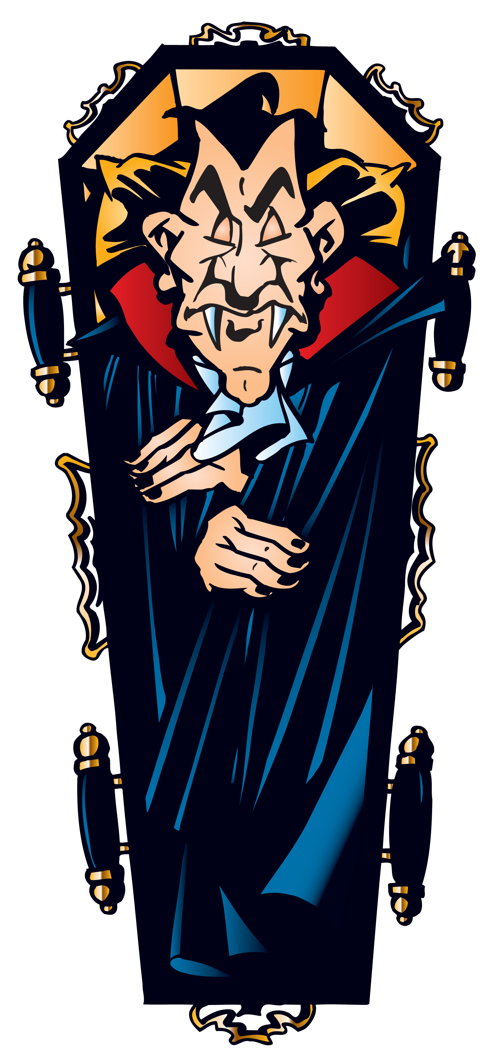 Vampire In Coffin Clipart - Clip Art Library