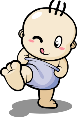 Baby In Diapers Clipart