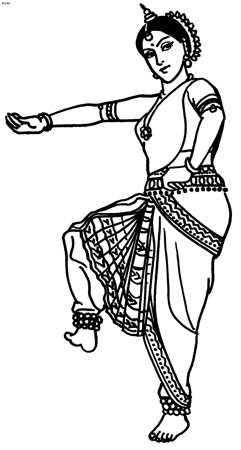 indian folk dance clipart