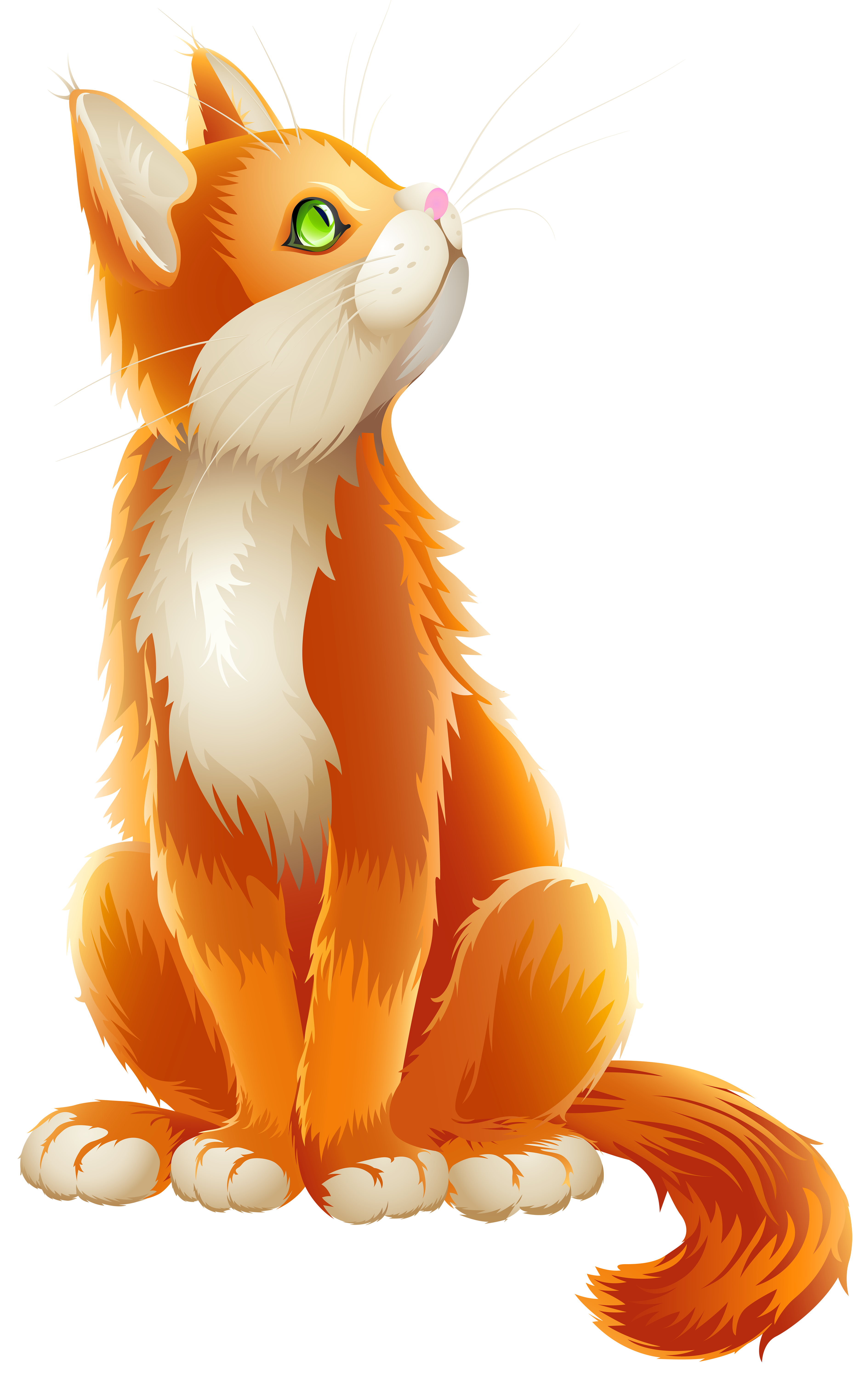 Orange Cat Cartoon Transparent PNG Clip Art Image