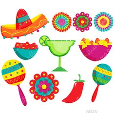 Mexican Anniversary Cliparts