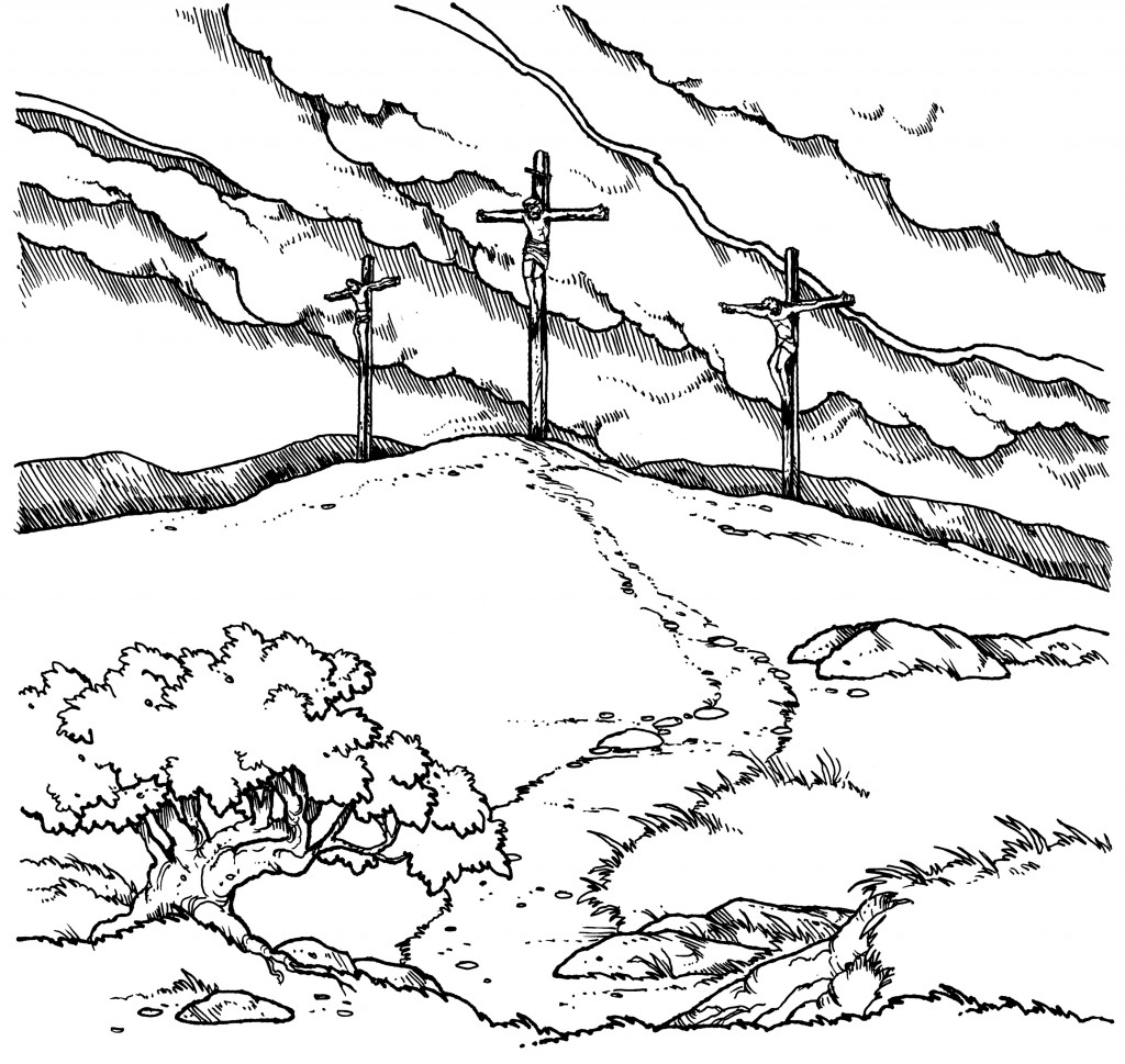 A Cross On Hill Clipart