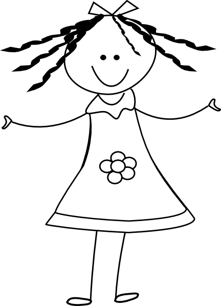 Girl scout clip art black and white