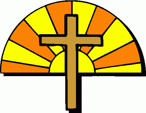 Cross and sun clipart