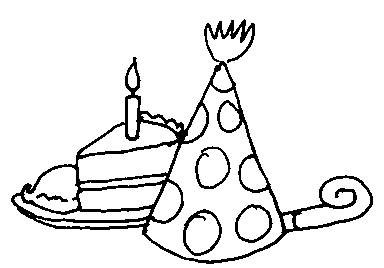 Black And White Birthday Party Clipart