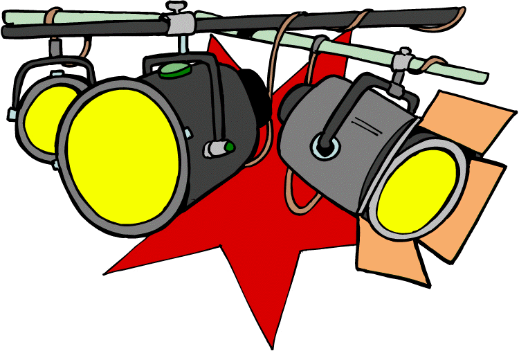 Standing Spotlight Cliparts