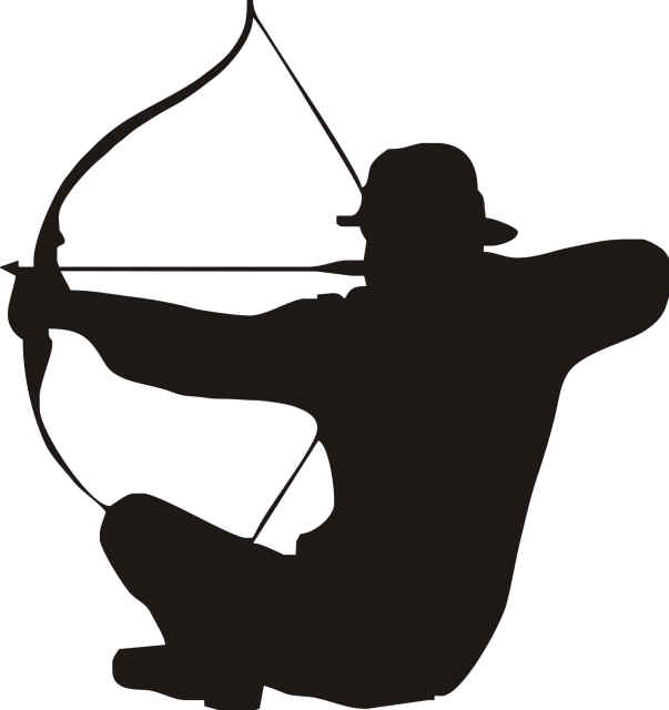 Hunting bow clipart