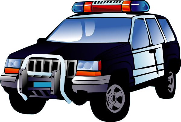 Police jeep clipart