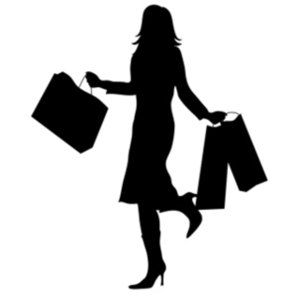 Lady Shopping Clipart
