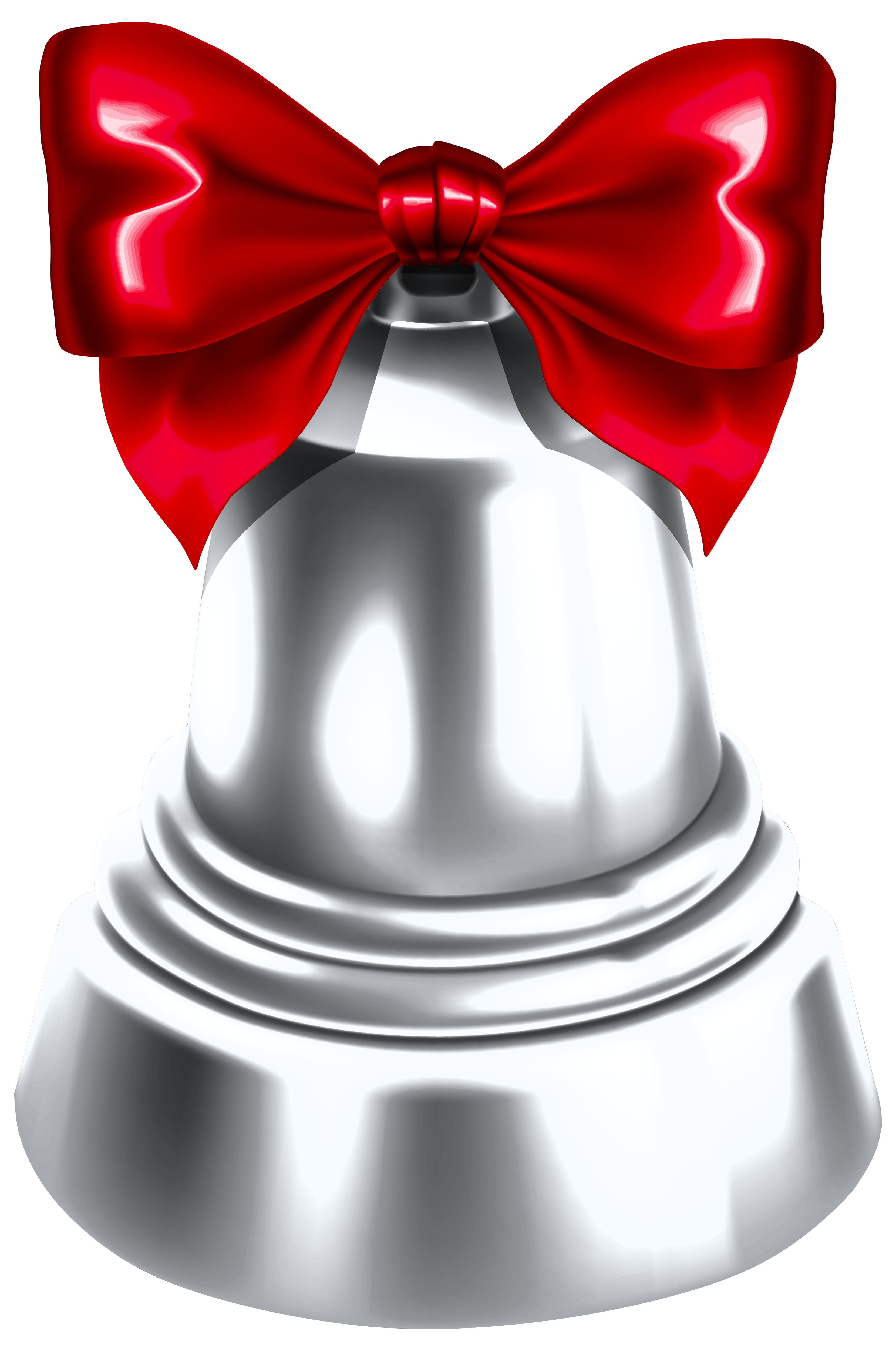 Christmas Silver Bell PNG Clipart Image