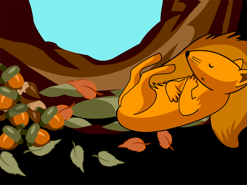 Hibernating animals clipart