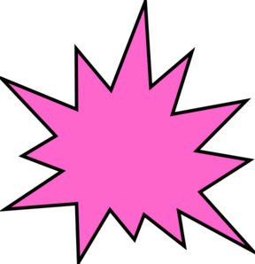 Pink Star Burst Clip Art at Clker