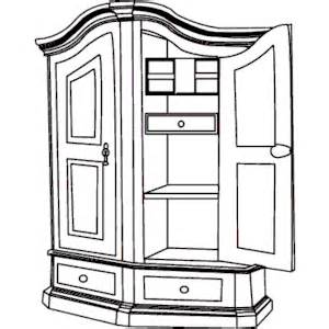Cupboard clipart black and white