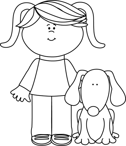 Pet Black And White Clipart