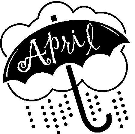 Spring Showers Clipart Black And White 59400