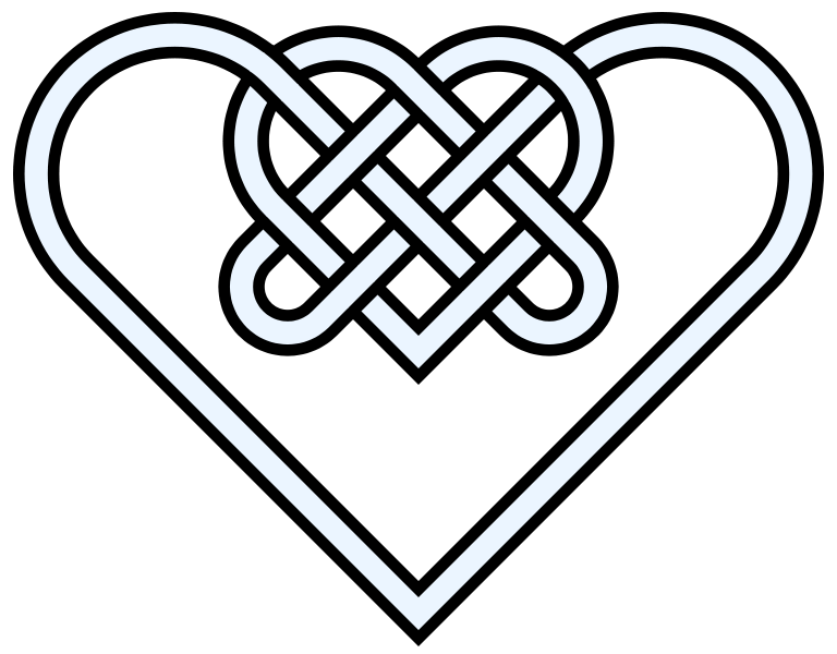 Celtic knot heart clipart