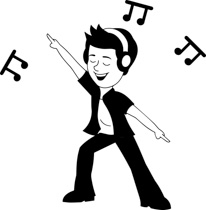 Dancing Clipart Black And White