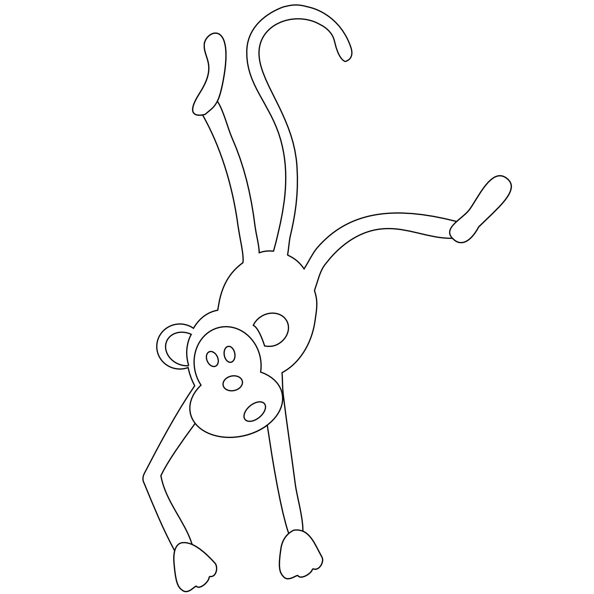 monkey-clipart-black-and-white-clip-art-library