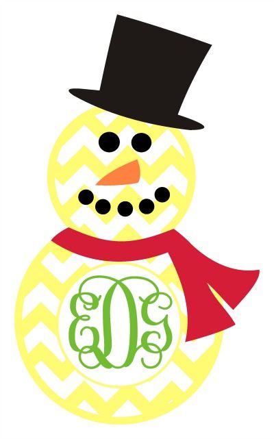 Christmas Monogram Cliparts