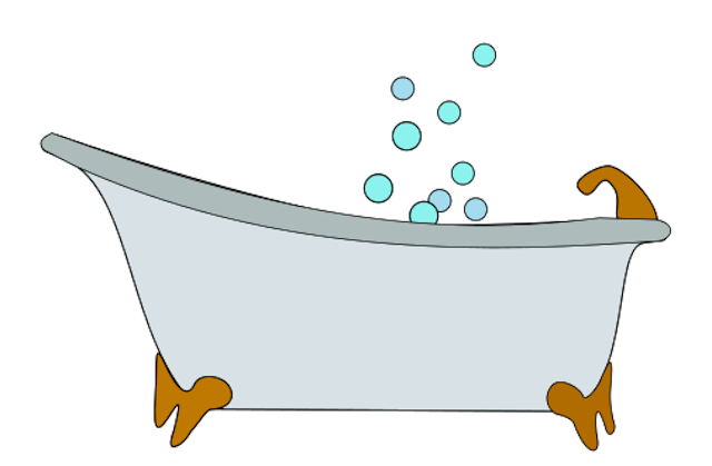 Bath Tub With Bubbles Clip Art At Clker Com Vector Clip Art Online