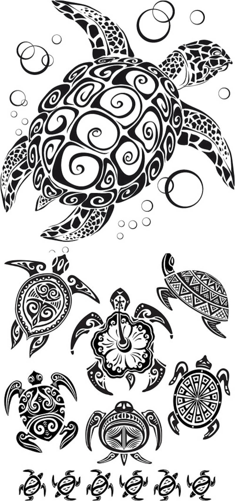 Turtle tattoo in Maori style. Vector illustration EPS10 Stock Vector by  ©stas11 124012234