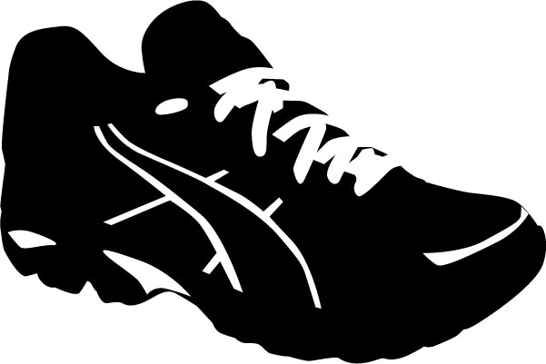 Sport shoes vector silhouettes