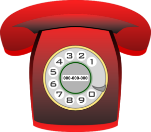 Red Rotary Telephone Clip Art at Clker