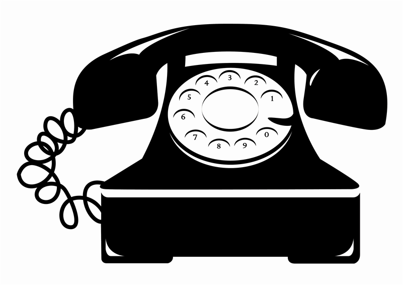 Rotary Telephone Vintage Wall Decals