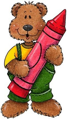 Bear With Pencil Clipart