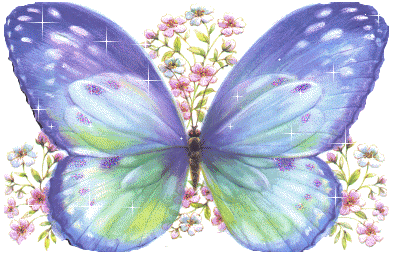 Gif clipart image of a flying butterfly