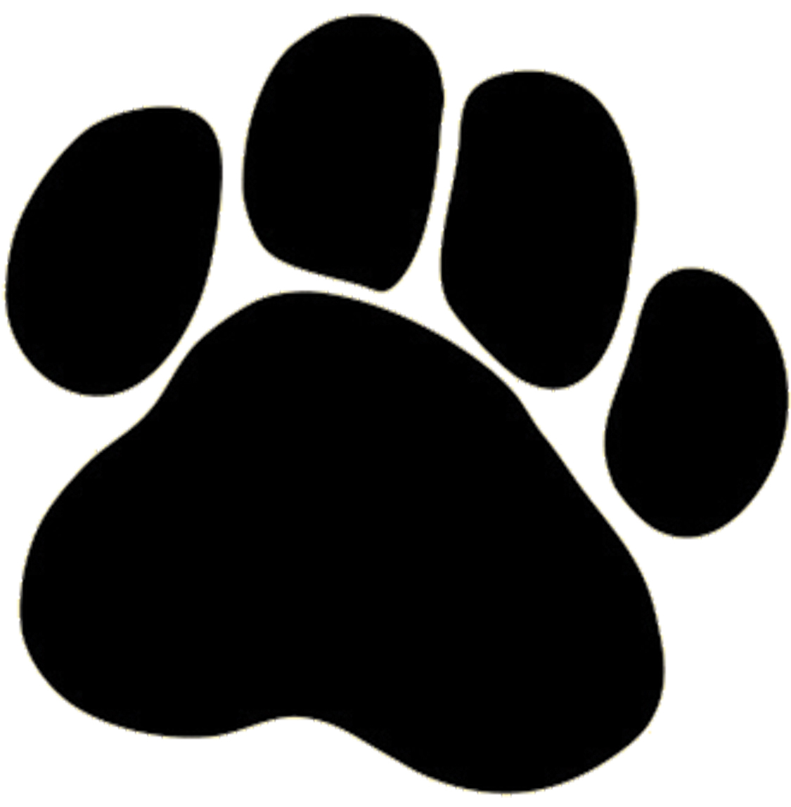 Dog paw walking clipart