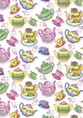 FREE Teapot Background on Craftsuprint designed by Annie Lang