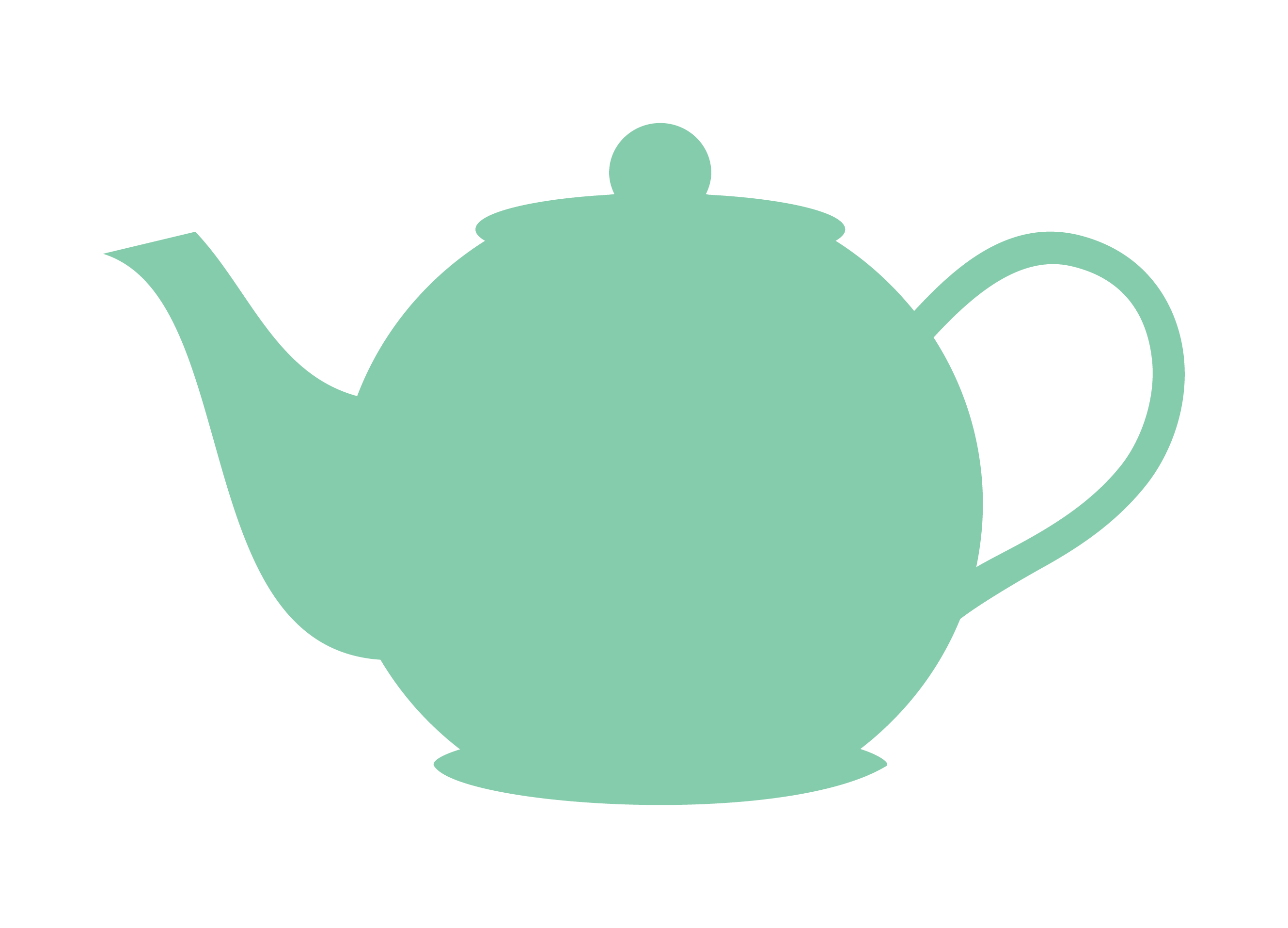 Blue tea kettle no background clipart