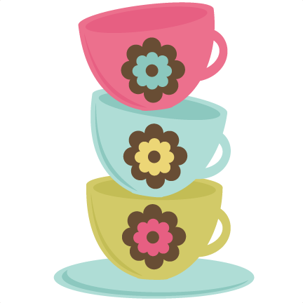 Stack of tea cup clipart with no background