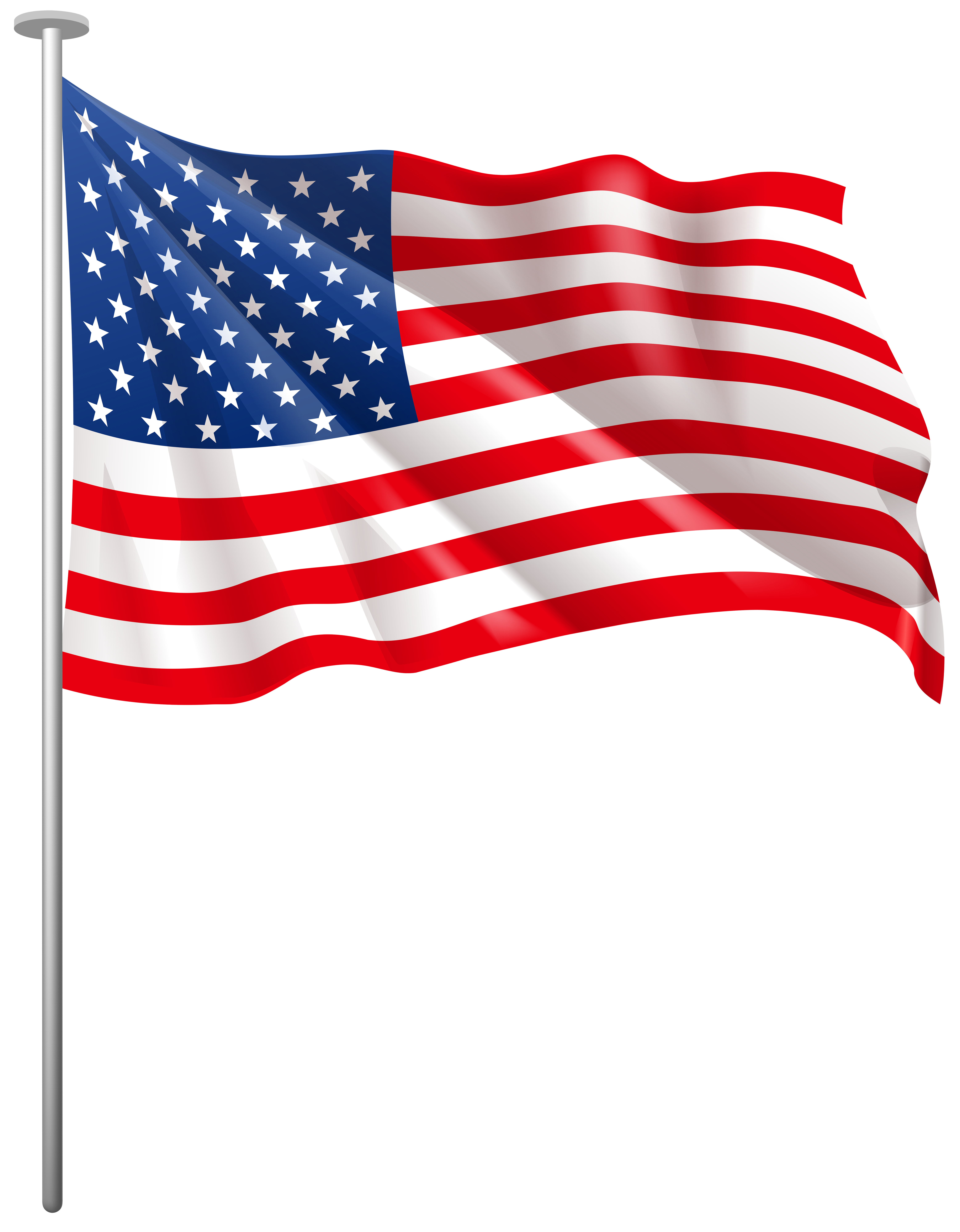USA Waving Flag PNG Clip Art Image